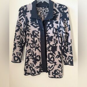 Tan and Black Sweater/Duster, Reversible